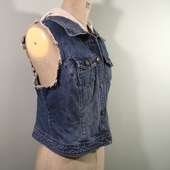 FEED USA + Target // Denim Hoodie Vest // Size L - Picture 2 of 8